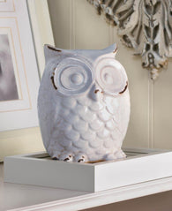 Distressed White Owl Figurine - Distinctive Merchandise