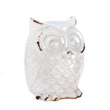 Distressed White Owl Figurine - Distinctive Merchandise