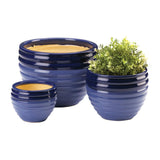 Duo Blue Tone Planter Trio - Distinctive Merchandise