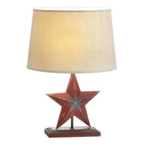 Farmhouse Red Star Table Lamp - Distinctive Merchandise