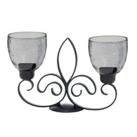 Fleur-De-Lis Duo Candle Stand - Distinctive Merchandise