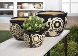 Floral Nights Ceramic Planter Set - Distinctive Merchandise