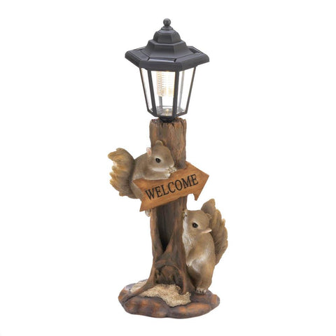 Friendly Squirrels Solar Lamp - Distinctive Merchandise