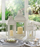 Gable Medium White Lantern - Distinctive Merchandise