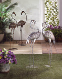Galvanized Flamingo Statue - Distinctive Merchandise
