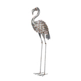 Galvanized Flamingo Statue - Distinctive Merchandise