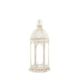Graceful Distressed Small White Lantern - Distinctive Merchandise