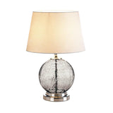 Grey Cracked Glass Table Lamp - Distinctive Merchandise