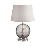 Grey Cracked Glass Table Lamp - Distinctive Merchandise