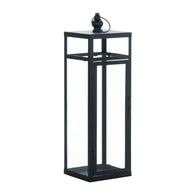 Large Black Dramatic Geometry Lantern - Distinctive Merchandise