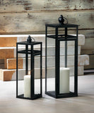 Large Black Dramatic Geometry Lantern - Distinctive Merchandise