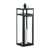 Large Black Dramatic Geometry Lantern - Distinctive Merchandise