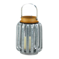 Large Galvanized Metal Lantern - Distinctive Merchandise