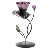 Lilac Lily Pad Tealight Holder - Distinctive Merchandise