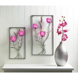 Magenta Flower Two Candle Wall Sconce - Distinctive Merchandise