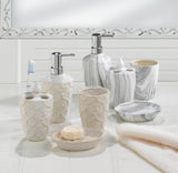 Marble Printed Bath Accessory Set - Distinctive Merchandise