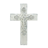 Ornate Whitewashed Cross - Distinctive Merchandise