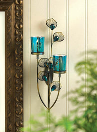 Peacock Plume Wall Sconce - Distinctive Merchandise