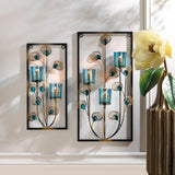 Peacock Three Candle Wall Sconce - Distinctive Merchandise