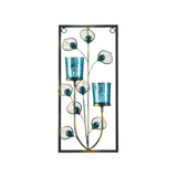 Peacock Two Candle Wall Sconce - Distinctive Merchandise