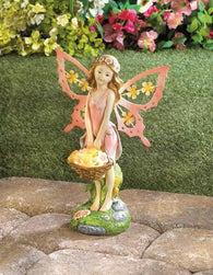 Pink Fairy Solar Garden Statue - Distinctive Merchandise