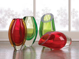 Red Cut Glass Vase - Distinctive Merchandise