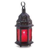 Red Glass Moroccan Lantern - Distinctive Merchandise