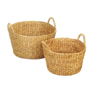 Round Wicker Basket Duo - Distinctive Merchandise