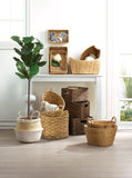 Round Wicker Basket Duo - Distinctive Merchandise
