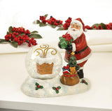 Santa And Chimney Led Snow Globe - Distinctive Merchandise