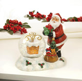 Santa And Chimney Led Snow Globe - Distinctive Merchandise
