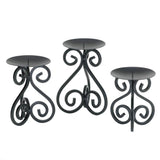 Scrollwork Candle Stand Trio - Distinctive Merchandise