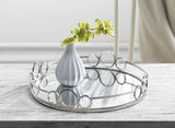 Silver Circles Mirrored Tray - Distinctive Merchandise