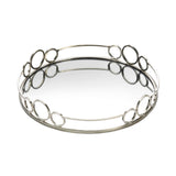 Silver Circles Mirrored Tray - Distinctive Merchandise