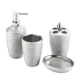 Silver Shimmer Bath Accessory Set - Distinctive Merchandise