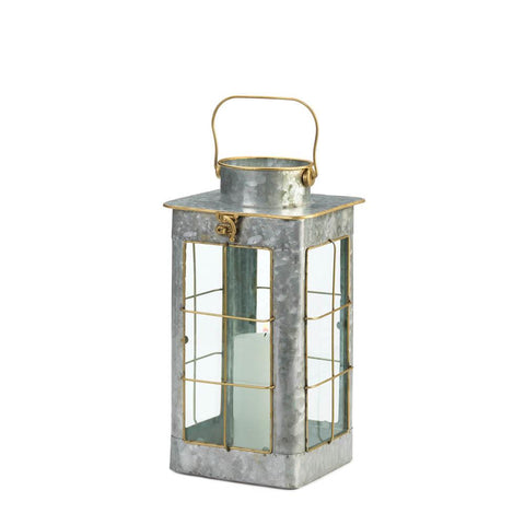 Small Farmhouse Galvanized Lantern - Distinctive Merchandise