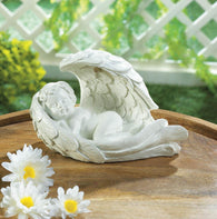 Solar Peaceful Cherub Figurine - Distinctive Merchandise