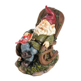 Solar Red Bird Rocking Chair Gnome - Distinctive Merchandise
