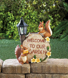 Solar Welcome To Our Garden Squirrels - Distinctive Merchandise