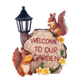 Solar Welcome To Our Garden Squirrels - Distinctive Merchandise