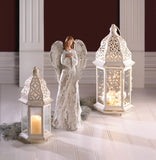 Sublime Distressed White Lantern - Distinctive Merchandise