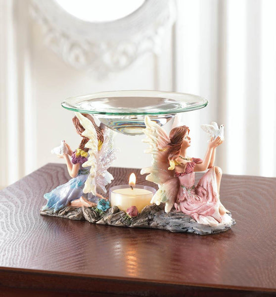 Twin Fairies Oil Warmer - Distinctive Merchandise