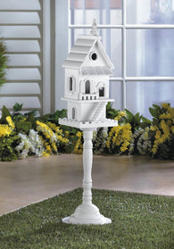 Two Story Pedestal Birdhouse - Distinctive Merchandise