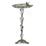 Verdigris Leaf Birdbath - Distinctive Merchandise