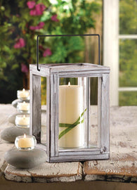 Weathered Garden Wooden Lantern - Distinctive Merchandise