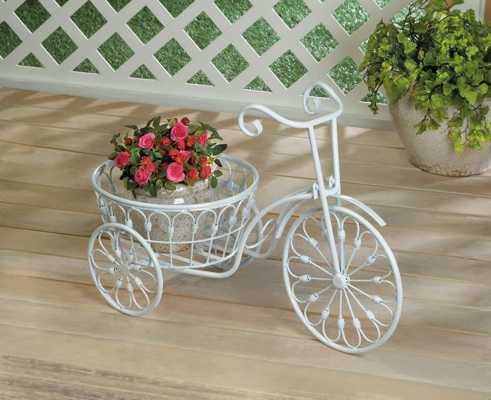 White Bicycle Planter – Distinctive Merchandise