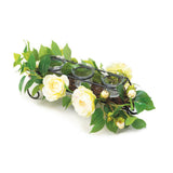 White Faux Floral Candleholder - Distinctive Merchandise