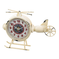 White Helicopter Desk Clock - Distinctive Merchandise