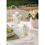 White Railroad Candle Lanterns - Distinctive Merchandise