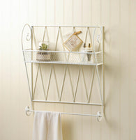 White Wire Wall Shelf - Distinctive Merchandise